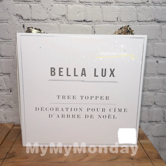 Bella Lux Gold Bow Tree Topper - Picture 3 of 3